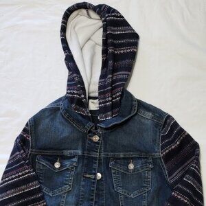 Wallflower Hoodie Jacket Junior's XL Blue Denim Jean the dreamer fit